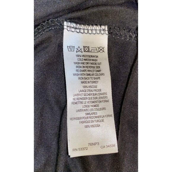 INC International Concepts Womens Black Sleeveless Halter Top W/ Gold Rings 100% - Picture 8 of 10